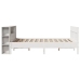 Cama con estantería sin colchón madera maciza blanca 135x190 cm