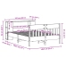 Cama con estantería sin colchón madera maciza marrón 135x190cm