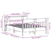 Cama con estantería sin colchón madera maciza blanca 120x190 cm