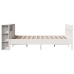 Cama con estantería sin colchón madera maciza blanca 120x190 cm