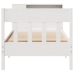 Cama con estantería sin colchón madera maciza blanca 100x200 cm