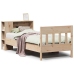 Cama con estantería sin colchón madera maciza de pino 90x200 cm