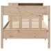 Cama con estantería sin colchón madera maciza de pino 90x200 cm