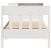 Cama con estantería sin colchón madera maciza blanco 90x200 cm