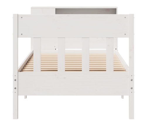 Cama con estantería sin colchón madera maciza de pino 90x190 cm