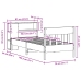 Cama con estantería sin colchón madera maciza de pino 75x190 cm