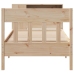 Cama con estantería sin colchón madera maciza de pino 75x190 cm