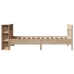 Cama con estantería sin colchón madera maciza de pino 75x190 cm