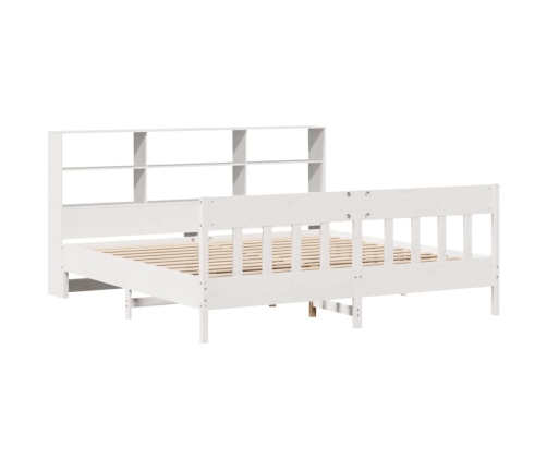 Estructura de cama sin colchón madera maciza blanca 200x200 cm