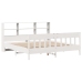 Estructura de cama sin colchón madera maciza blanca 200x200 cm