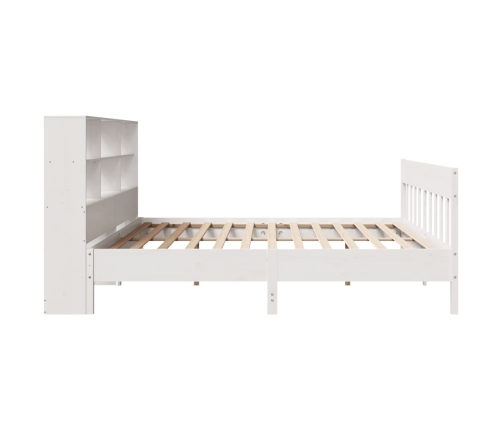 Estructura de cama sin colchón madera maciza blanca 200x200 cm