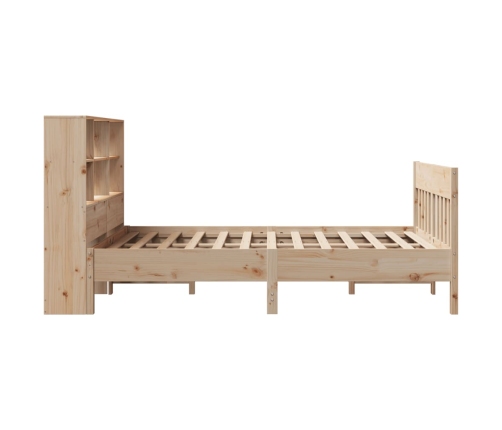 Estructura de cama sin colchón madera maciza de pino 160x200 cm