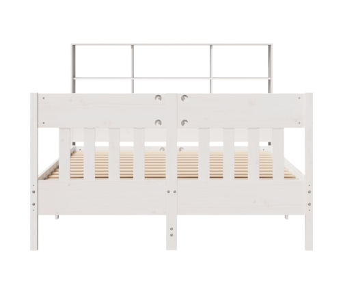 Estructura de cama sin colchón madera de pino blanca 150x200 cm