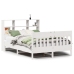 Estructura de cama sin colchón madera de pino blanca 140x200 cm