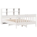 Estructura de cama sin colchón madera de pino blanca 140x200 cm