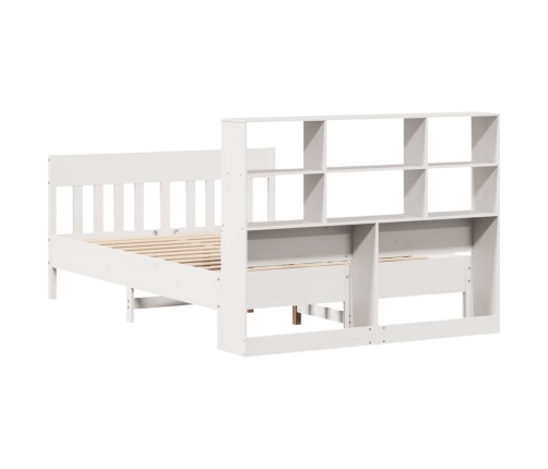 Estructura de cama sin colchón madera de pino blanca 140x200 cm