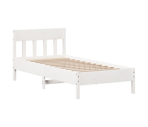 Estructura cama sin colchón madera maciza pino blanca 100x200cm