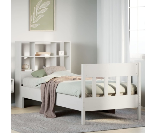 Estructura cama sin colchón madera maciza pino blanca 100x200cm