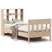 Estructura de cama sin colchón madera maciza de pino 90x200 cm