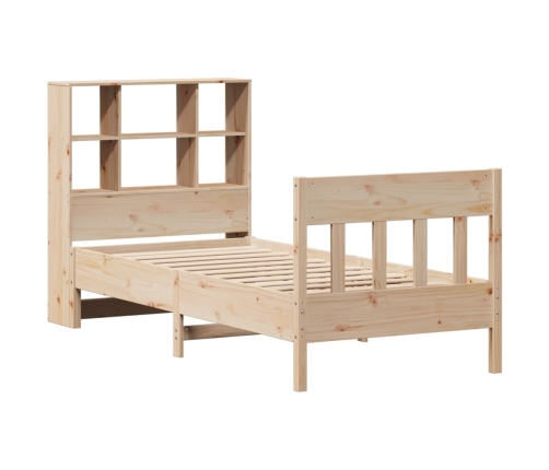 Estructura de cama sin colchón madera maciza de pino 90x200 cm
