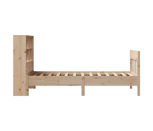 Estructura de cama sin colchón madera maciza de pino 90x200 cm