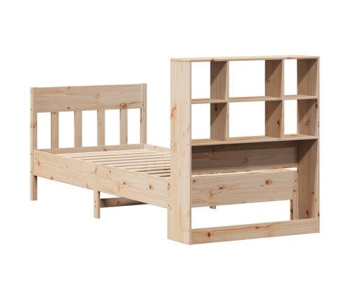 Estructura de cama sin colchón madera maciza de pino 90x200 cm