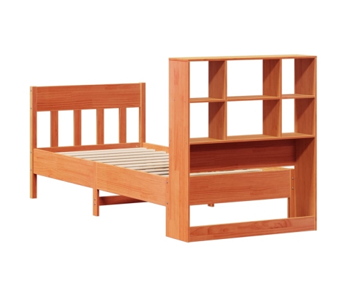 Estructura de cama sin colchón madera de pino marrón 90x200 cm