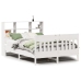Estructura de cama sin colchón madera de pino blanca 140x190 cm