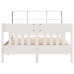 Estructura de cama sin colchón madera de pino blanca 140x190 cm