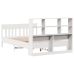 Estructura de cama sin colchón madera de pino blanca 140x190 cm