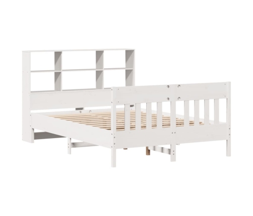 Estructura de cama sin colchón madera de pino blanco 135x190 cm