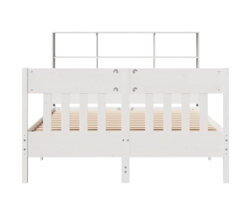 Estructura de cama sin colchón madera de pino blanco 135x190 cm