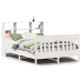 Estructura de cama sin colchón madera maciza blanca 120x190 cm