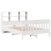 Estructura de cama sin colchón madera maciza blanca 120x190 cm