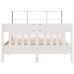Estructura de cama sin colchón madera maciza blanca 120x190 cm