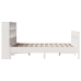 Estructura de cama sin colchón madera maciza blanca 120x190 cm