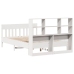 Estructura de cama sin colchón madera maciza blanca 120x190 cm