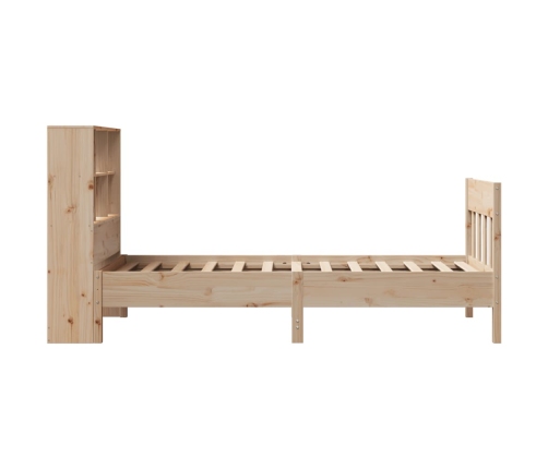 Estructura de cama sin colchón madera maciza pino 75x190 cm