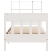 Estructura de cama sin colchón madera maciza blanca 75x190 cm