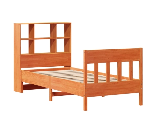 Estructura de cama sin colchón madera maciza marrón 75x190 cm