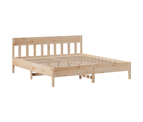 Estructura de cama sin colchón madera maciza de pino 200x200 cm