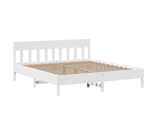 Estructura de cama sin colchón madera maciza blanca 200x200 cm