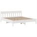 Estructura de cama sin colchón madera maciza blanca 200x200 cm