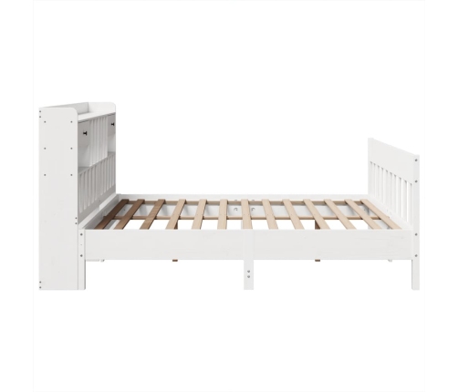 Estructura de cama sin colchón madera maciza blanca 200x200 cm