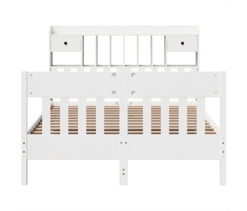 Estructura de cama sin colchón madera maciza de pino 160x200 cm