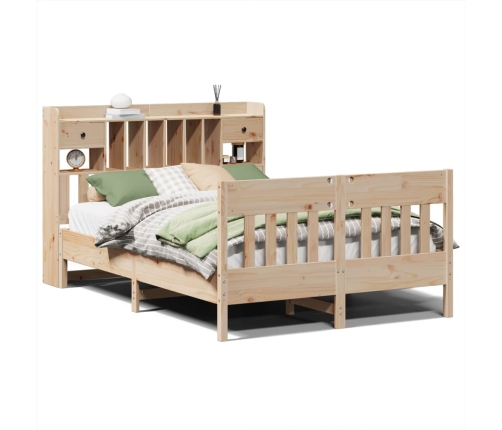 Estructura de cama sin colchón madera de pino blanco 150x200 cm