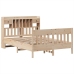 Estructura de cama sin colchón madera de pino blanco 150x200 cm