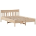 Estructura de cama sin colchón madera de pino blanco 150x200 cm