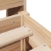 Estructura de cama sin colchón madera de pino blanco 150x200 cm