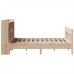 Estructura de cama sin colchón madera maciza de pino 140x190 cm